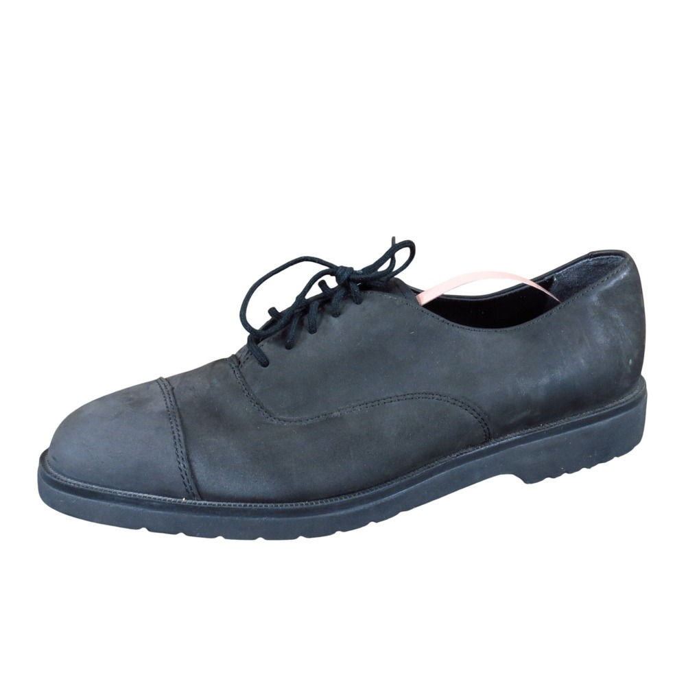 Easy Spirit 630113‎ Mens Oxford Shoes Size 10 Dress Formal Black Nubuck Leather